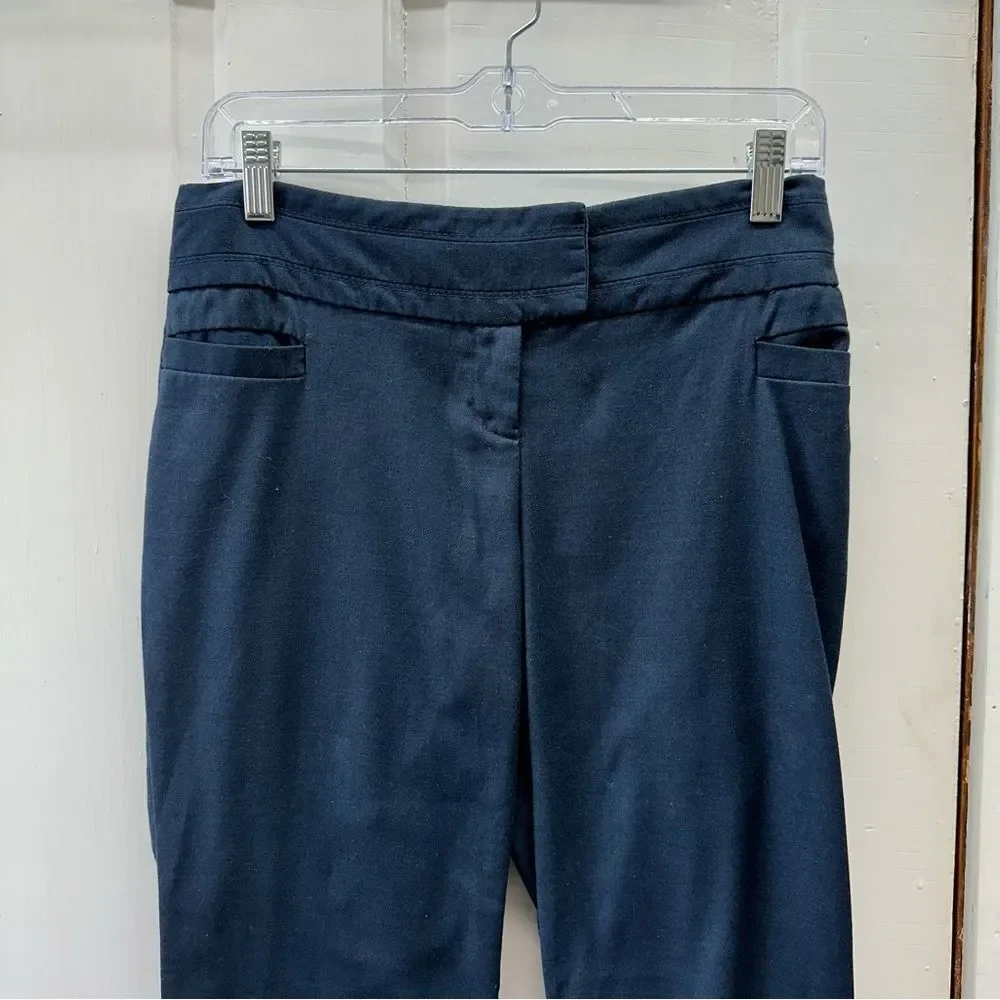 The Limited Cassidy Fit navy wide leg dress pants women's 4s‎ 4 short